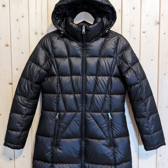 ANDREW MARC Womens Black Packable Duck Down Puffer Jacket Winter Coat 650 Fill-S - Picture 2 of 12